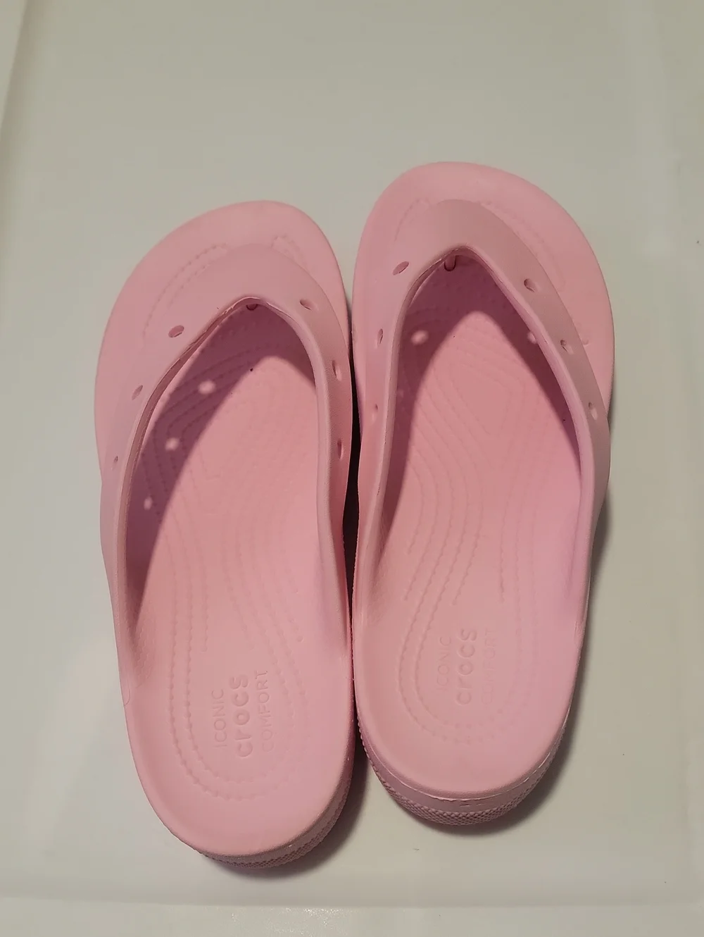 Crocs Classic Platform Flip Flop(207714) - Flamingo Pink, Size W9